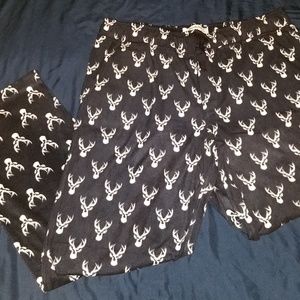 SUPER SOFT FLEECE PANTS with DEER PATTERN!